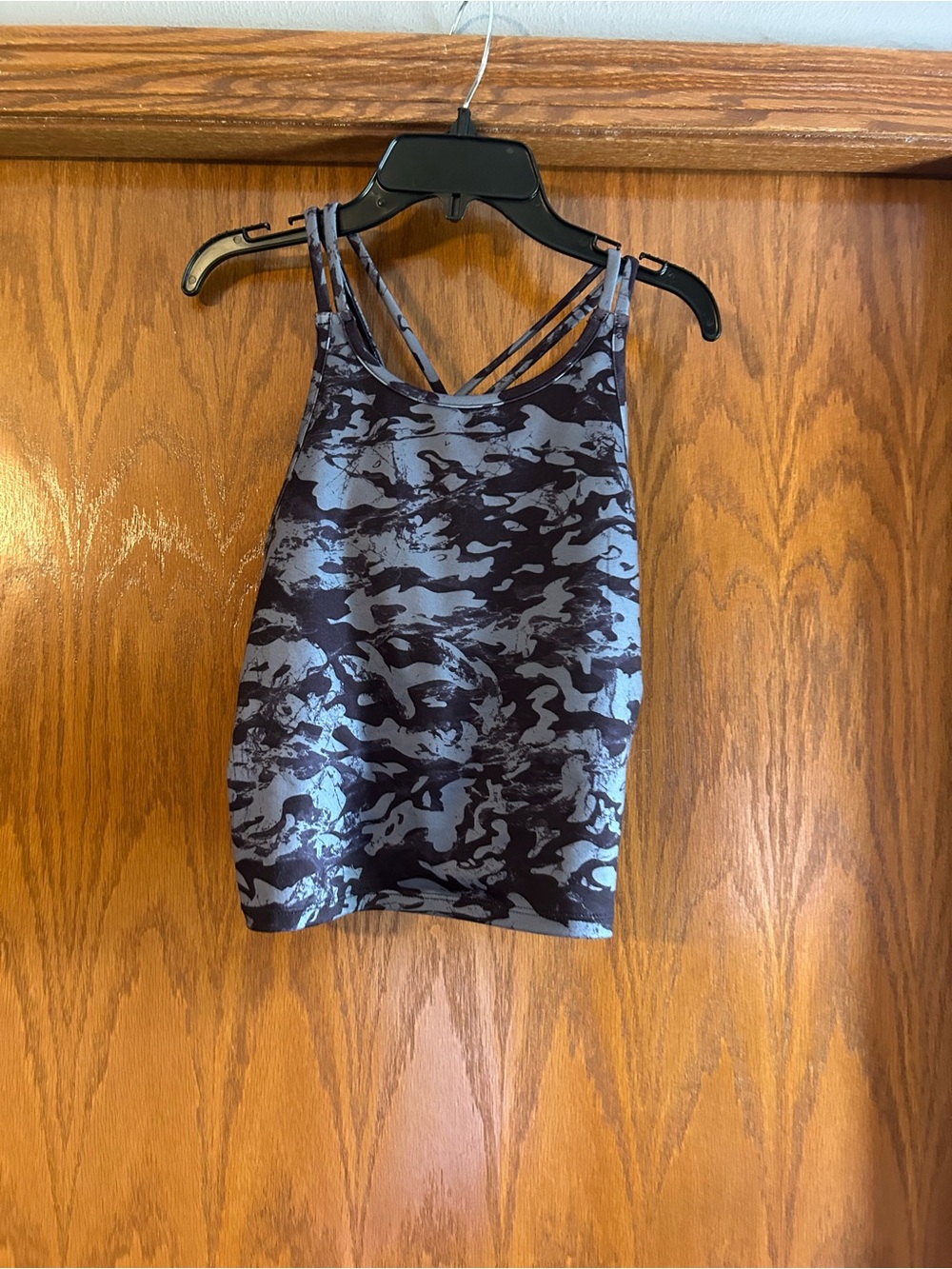 tek gear Black and Blue Camo Double-Strap Tank Top